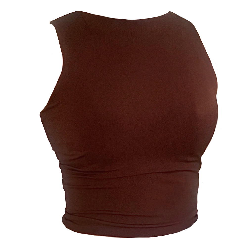 seamless high neck basic tank