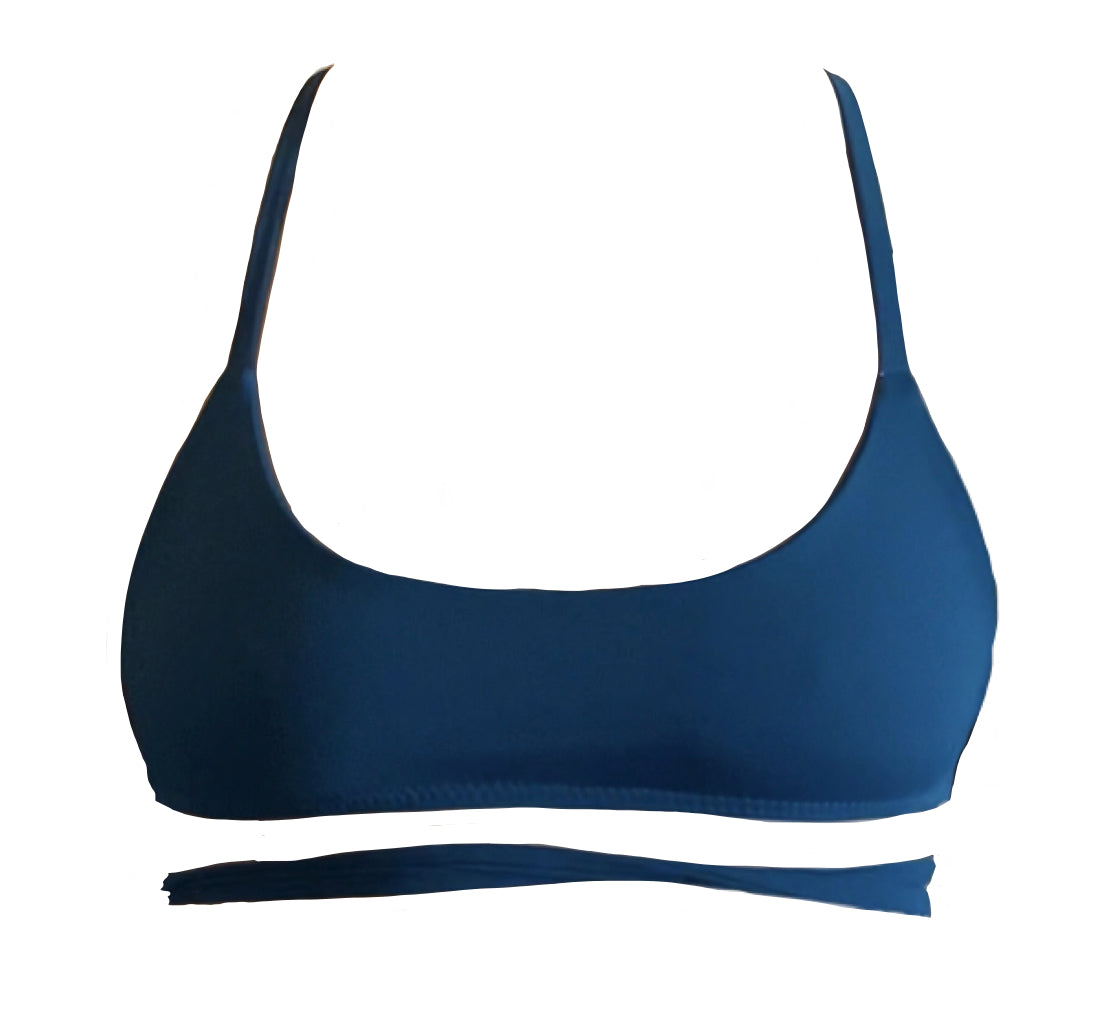 scoop neck swim top