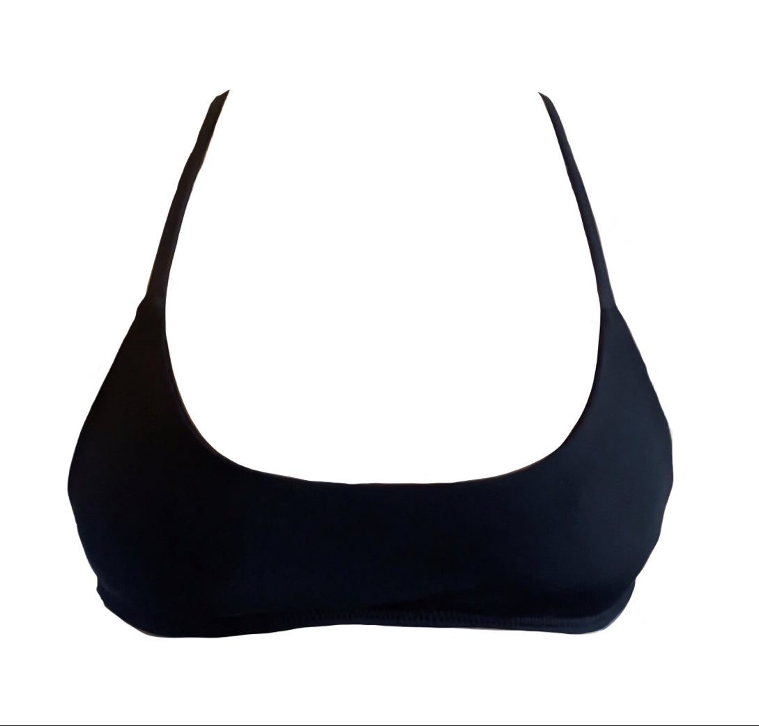 scoop neck swim top