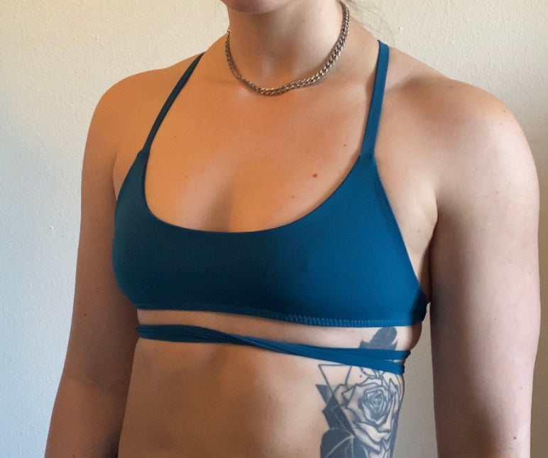 scoop neck swim top