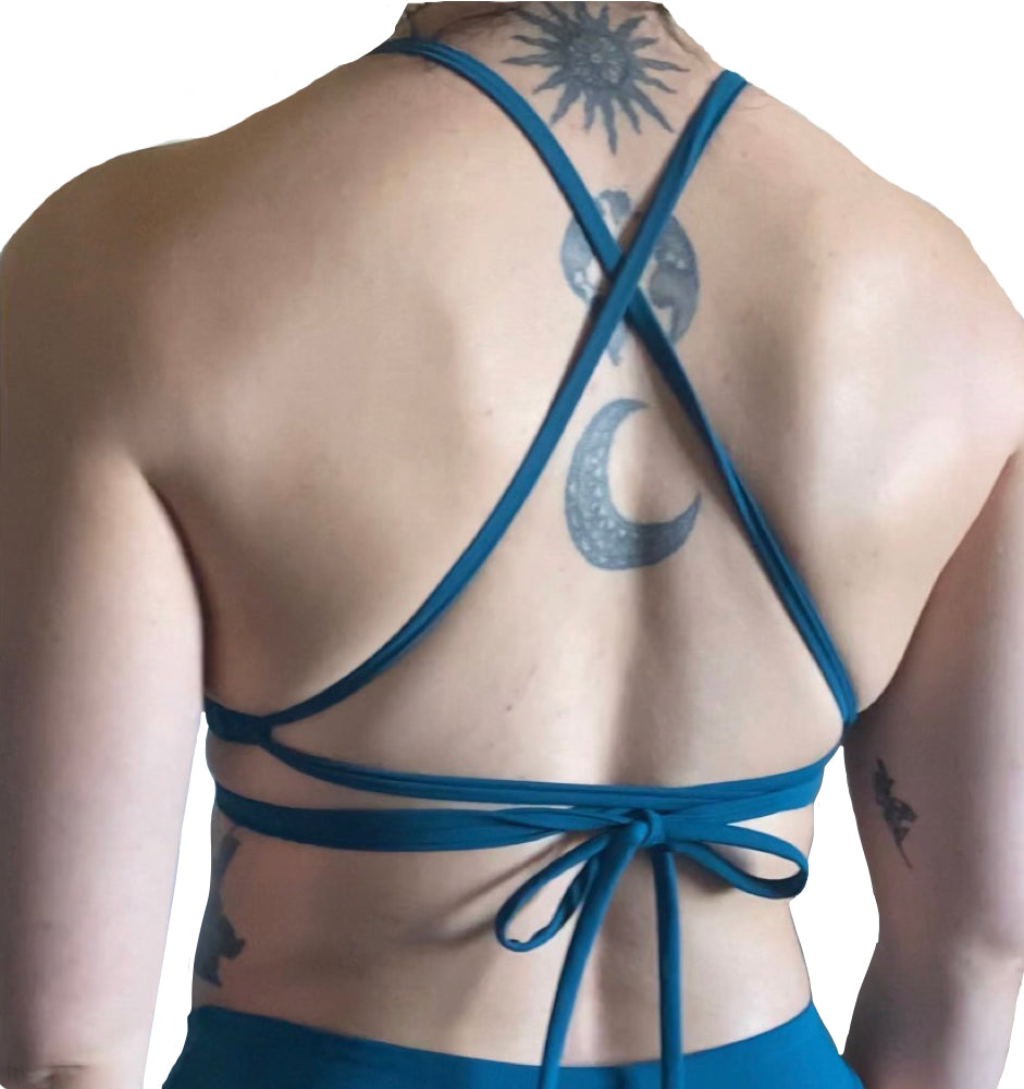 scoop neck swim top