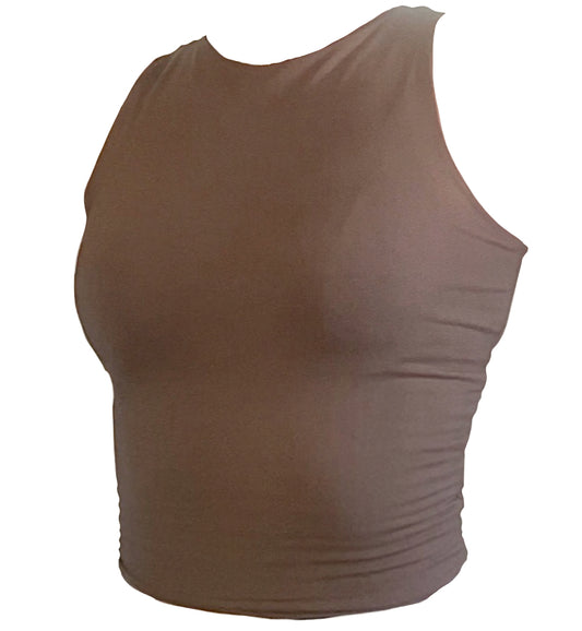 seamless high neck basic tank