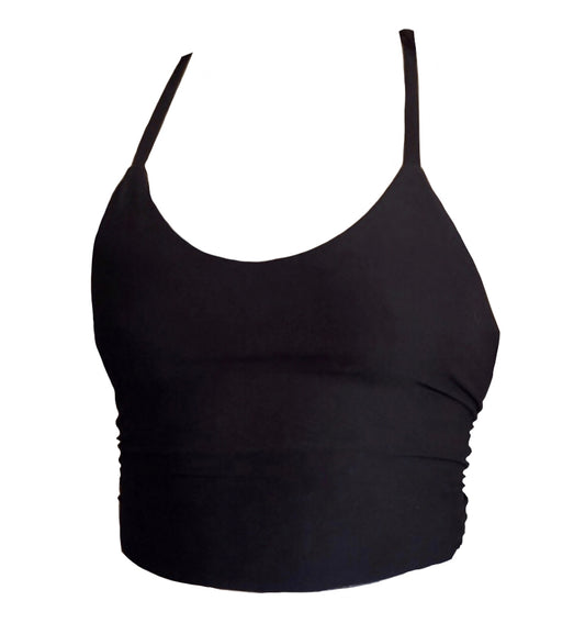 backless lace up cropped tank