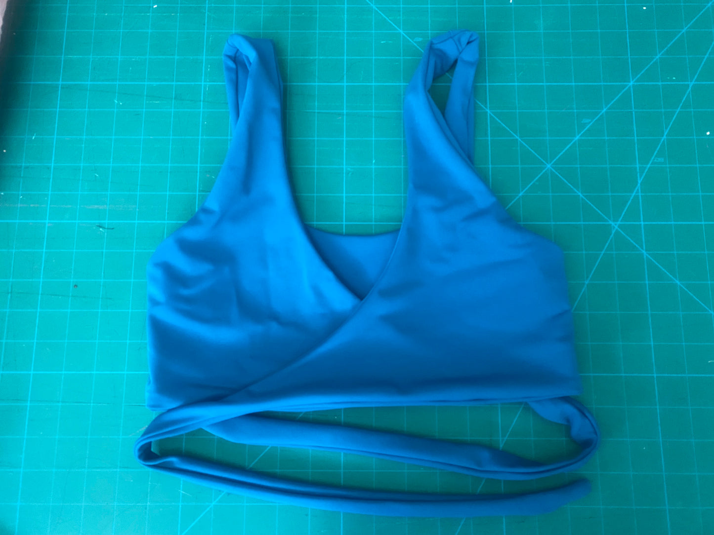 reversible solid wrap bikini top